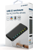 Gembird EE2280-U3C-03 M.2 USB 3.1 Külső SSD ház - Fekete