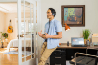 HP Poly Savi 8240-M Microsoft Teams (USB Type-A) Wireless Headset - Fekete