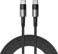 Tech-Protect TP606058 USB-C apa - USB-C apa 2.0 Adat és töltőkábel - Fekete (3m)