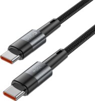 Tech-Protect TP606058 USB-C apa - USB-C apa 2.0 Adat és töltőkábel - Fekete (3m)