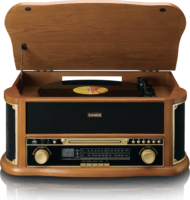 Lenco TCD-2551WD Retro Lemezjátszó - Fa