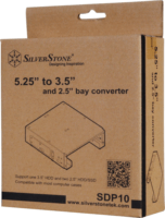 SilverStone SST-SDP10B 5.25" - 2x 2.5" / 1x 3.5" HDD/SSD beépítő keret