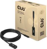 Club3D CAC-1536 USB-C apa - USB-A anya 3.2 Gen 2 Adat és töltőkábel - Fekete (5m)
