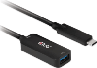 Club3D CAC-1536 USB-C apa - USB-A anya 3.2 Gen 2 Adat és töltőkábel - Fekete (5m)