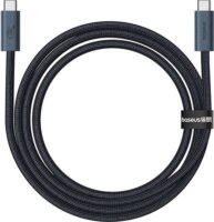Baseus Flash USB Type-C apa - USB Type-C apa Adat és töltő kábel - Fekete (1m)
