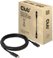Club3D CAC-1531 USB-C apa - USB-C anya 3.2 Gen 1 Hosszabbító kábel - Fekete (1m)