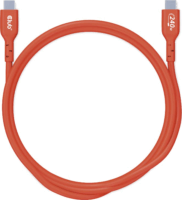 Club3D CAC-1513 USB-C apa - USB-C apa 2.0 Adat és töltőkábel - Piros (3m)