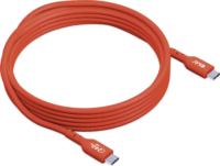 Club3D CAC-1513 USB-C apa - USB-C apa 2.0 Adat és töltőkábel - Piros (3m)
