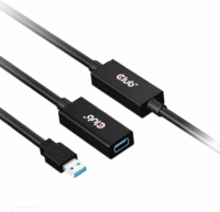 Club3D CAC-1405 USB-A apa - USB-A anya 3.2 Gen 1 Aktív jelismétlőkábel - Fekete (10m)