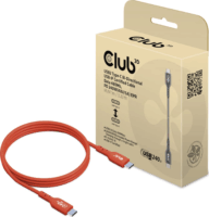 Club3D CAC-1511 USB-C apa - USB-C apa 2.0 Adat és töltőkábel - Piros (1m)