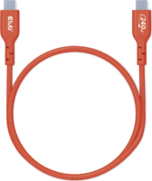 Club3D CAC-1511 USB-C apa - USB-C apa 2.0 Adat és töltőkábel - Piros (1m)