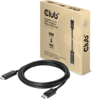 Club3D CAC-1087 DisplayPort 1.4 - HDMI 2.1 Kábel 3m - Fekete