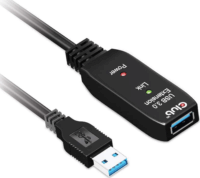 Club3D CAC-1404 USB-A apa - USB-A anya 3.2 Gen 1 Aktív jelismétlőkábel - Fekete (5m)