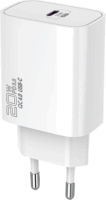 S-Link SL-EC62TP USB Type-C Hálózati töltő + USB Type-C 100cm Töltőkábel - Fehér (20W)