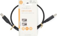 Nedis CCGL60100BK05 USB-A apa - USB-B apa 2.0 Nyomtató kábel - Fekete (0.5m)
