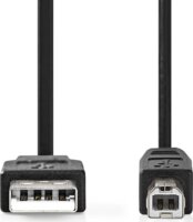 Nedis CCGL60100BK05 USB-A apa - USB-B apa 2.0 Nyomtató kábel - Fekete (0.5m)