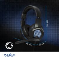 Nedis GHST410BK Vezetékes Gaming Headset - Fekete