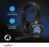 Nedis GHST410BK Vezetékes Gaming Headset - Fekete