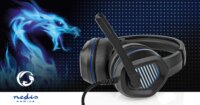 Nedis GHST410BK Vezetékes Gaming Headset - Fekete