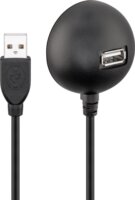 Goobay USB-A 2.0 apa - USB-A 2.0 anya Adat és töltő kábel - Fekete (1.5m)
