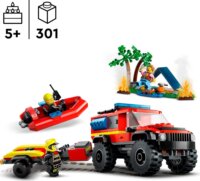 LEGO® City: 60412 - 4x4 Tűzoltóautó mentőcsónakkal