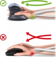 Yenkee YMS 5030 Ergo Wireless Ergonomikus Egér - Fekete