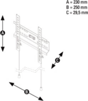 Thomson WAB546 10"-46" LCD TV/Monitor fali tartó - Fekete (1 kijelző)