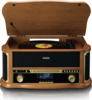 Lenco TCD-2571 Rádió és Bakelit Lemezjátszó - Barna