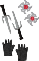 Widmann Piros harcos Ninja jelmez fegyverekkel - 128 cm