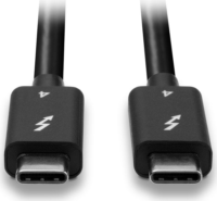 Lindy 31120 Thunderbolt 4 apa - Thunderbolt 4 apa Adat és töltő kábel - Fekete (1m)