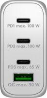 Goobay 65556 3x USB-C / USB-A Hálózati Gyorstöltő Adapter 100W - Fehér