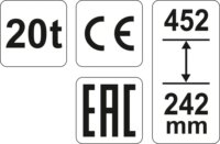 Yato YT-17007 20 tonnás olajemelő