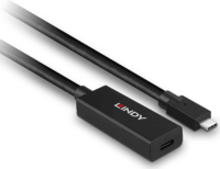 Lindy 43364 USB-C apa - USB-C anya 3.2 Gen 2 Aktív hosszabbító kábel - Fekete (5m)