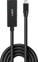 Lindy 43364 USB-C apa - USB-C anya 3.2 Gen 2 Aktív hosszabbító kábel - Fekete (5m)