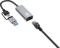 LevelOne USB-0423 USB-C/A apa - RJ45 anya Adapter