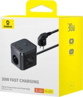 Baseus PowerCombo 250V Elosztó 3 aljzatos 1.5m - Fekete