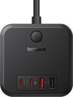 Baseus PowerCombo 250V Elosztó 3 aljzatos 1.5m - Fekete