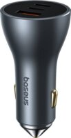 Baseus Golden Contactor Pro 1x USB Type-A / 2x USB Type-C Autós töltő - Fekete (65W)
