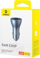 Baseus Golden Contactor Pro 1x USB Type-A / 2x USB Type-C Autós töltő - Fekete (65W)