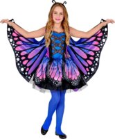 Widmann : Kék pillangó jelmez szárnyakkal - 116 cm