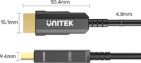 Unitek C11072BK-20M HDMI - HDMI 2.0 Aktív optikai kábel 20m - Fekete