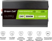 Green Cell INVGC24P3000LCD Autós Inverter (24V / 3000W)