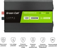 Green Cell INVGC12P2000LCD Autós Inverter (12V / 2000W)