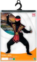 Widmann Piros harcos Ninja jelmez fegyverekkel - 158 cm