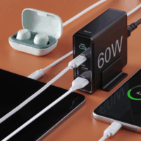 Hama 201628 2x USB-C / 2x USB-A Hálózati töltőállomás - Fekete (60W)