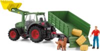 Schleich Farm World Traktor pótkocsival - Zöld