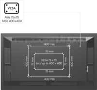 Hama 118086 32"-65" LCD TV/Monitor mennyezeti tartó - Fekete (1 kijelző)