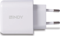 Lindy 73428 1x USB Type-A / 1x USB Type-C GaN Hálózati töltő - Fehér (65W)