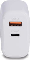 Lindy 73428 1x USB Type-A / 1x USB Type-C GaN Hálózati töltő - Fehér (65W)