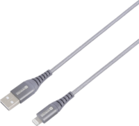 Skross USBC-TO-LIGHT-120-STEEL-1 USB Type-A apa - Lightning apa 2.0 Adat és töltőkábel - Szürke (1.2m)